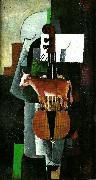 Kazimir Malevich cow and violin oil painting
